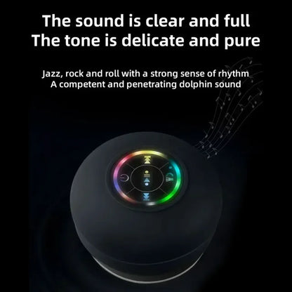 🔥 Hot 2025 🔥 Mini Waterproof Bluetooth Speaker with LED For Bathroom
