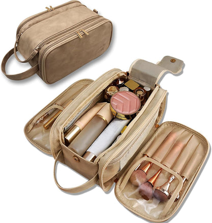Portable Makeup Bag, Back To School, Fall Large Capacity Cosmetic Storage Bag, Travel Accessories, Travel Essentials, Zipper Makeup Organizer Pouch, Versatile Storage Stationery, Cosmetics Organizer, Brush Pouch, Vanity Bag Organizer, Makeup Bag Set