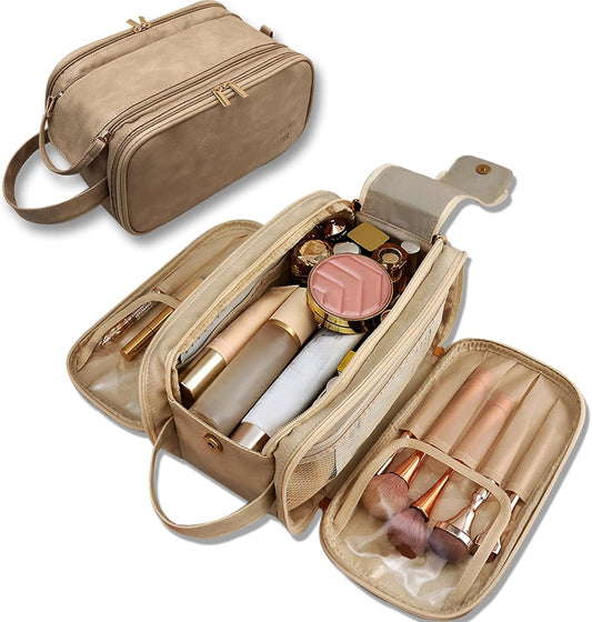 Portable Makeup Bag, Back To School, Fall Large Capacity Cosmetic Storage Bag, Travel Accessories, Travel Essentials, Zipper Makeup Organizer Pouch, Versatile Storage Stationery, Cosmetics Organizer, Brush Pouch, Vanity Bag Organizer, Makeup Bag Set
