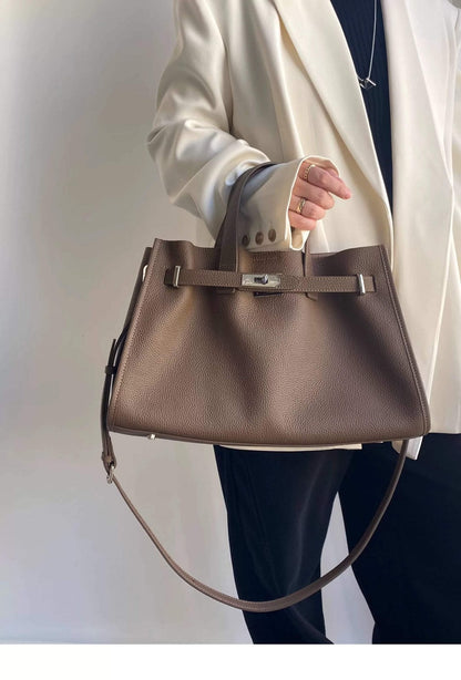 Urban Luxe — Genuine Leather Power Tote. Women’s shoulder bag