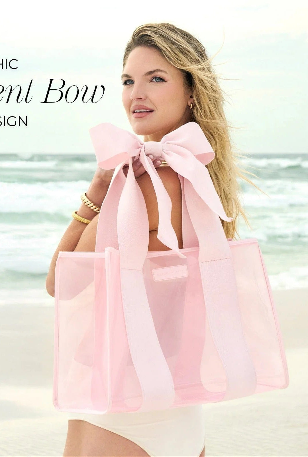 Bow Beach Tote With Phone Pouch VNP