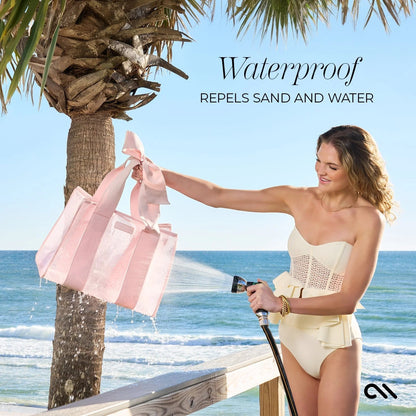 Bow Beach Tote With Phone Pouch VNP