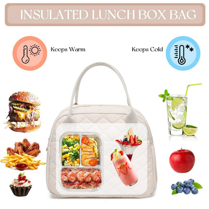 Insulated Lunch Bag for Women Men Large Reusable Lunch Box Adult Leakproof Portable Cooler Tote Bags for Work Picnic VNP