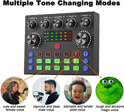 🎙️ Podcast Equipment Bundle – Professional Microphone & Sound Card Kit for Streaming, Recording & Broadcasting