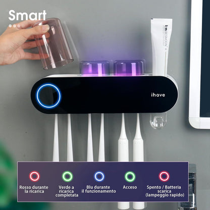 Smart UV Toothbrush Sterilizer & Organizer – “ihave” Wall-Mounted Solution for the Whole Family