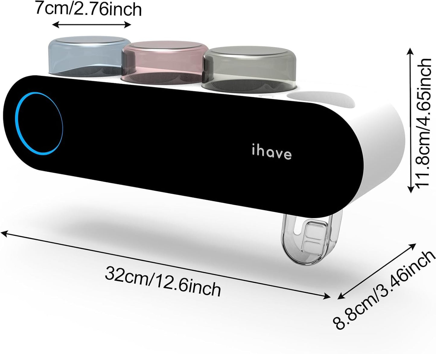 Smart UV Toothbrush Sterilizer & Organizer – “ihave” Wall-Mounted Solution for the Whole Family