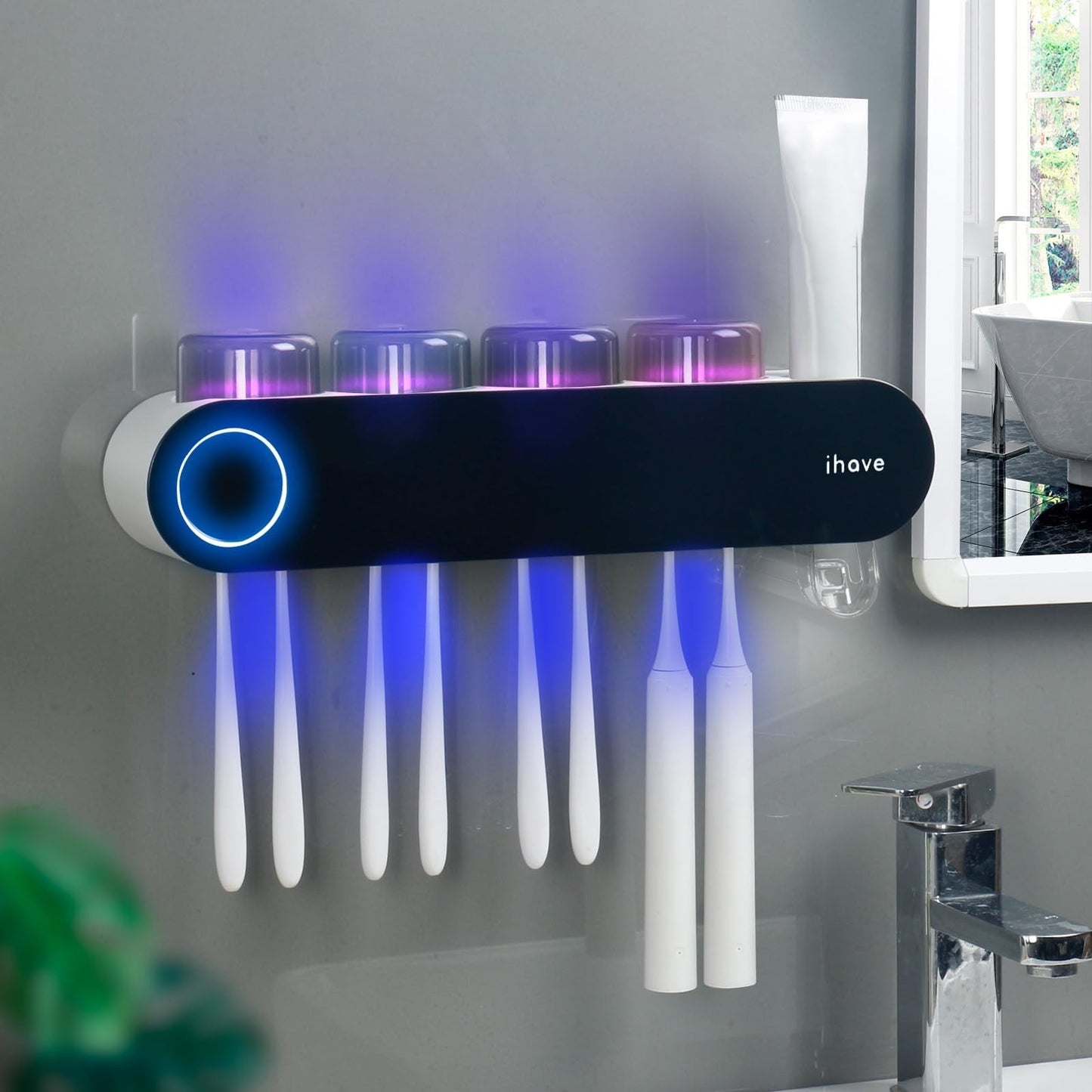 Smart UV Toothbrush Sterilizer & Organizer – “ihave” Wall-Mounted Solution for the Whole Family