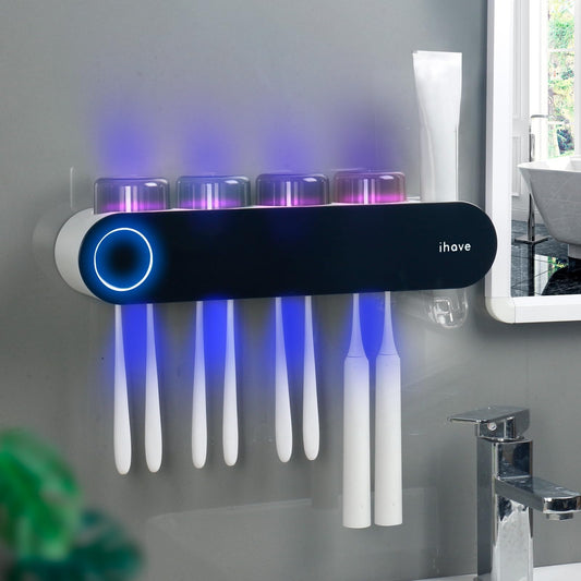 Smart UV Toothbrush Sterilizer & Organizer – “ihave” Wall-Mounted Solution for the Whole Family
