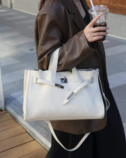 Urban Luxe — Genuine Leather Power Tote. Women’s shoulder bag