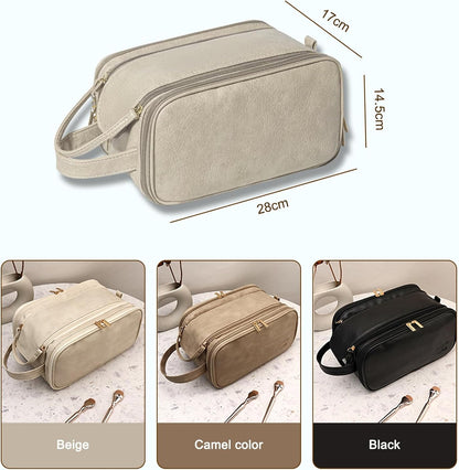 Portable Makeup Bag, Back To School, Fall Large Capacity Cosmetic Storage Bag, Travel Accessories, Travel Essentials, Zipper Makeup Organizer Pouch, Versatile Storage Stationery, Cosmetics Organizer, Brush Pouch, Vanity Bag Organizer, Makeup Bag Set