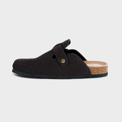 Classic Round-Toe Cork Clogs – Casual Suede Slip-Ons for Men & Women