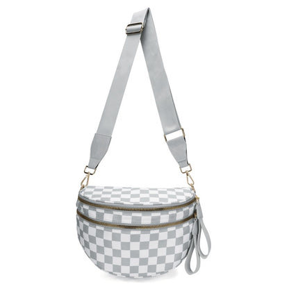 New Version 🎁Limited Time Discount🔥Black and White Checkered Nylon Bum Bag