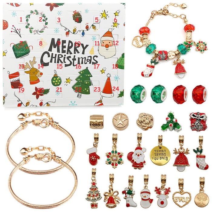 DIY 24 Days Christmas Countdown Calendar Bracelets Set - LHT