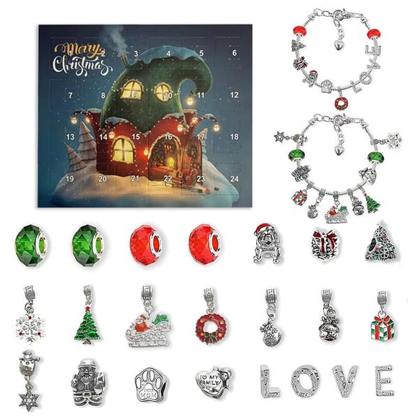 DIY 24 Days Christmas Countdown Calendar Bracelets Set - LHT