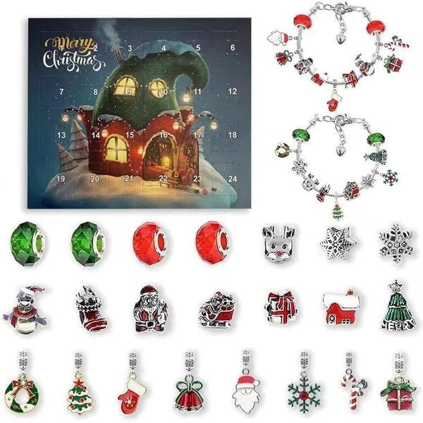 DIY 24 Days Christmas Countdown Calendar Bracelets Set - LHT