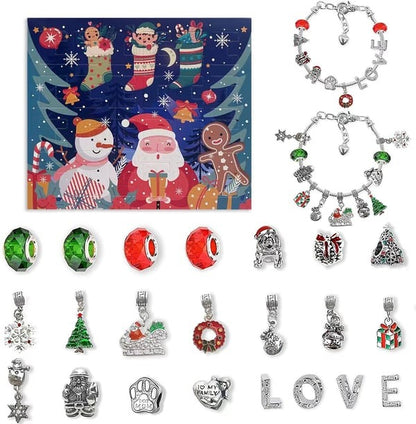 DIY 24 Days Christmas Countdown Calendar Bracelets Set - LHT