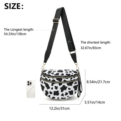 New Version 🎁Limited Time Discount🔥Black and White Checkered Nylon Bum Bag