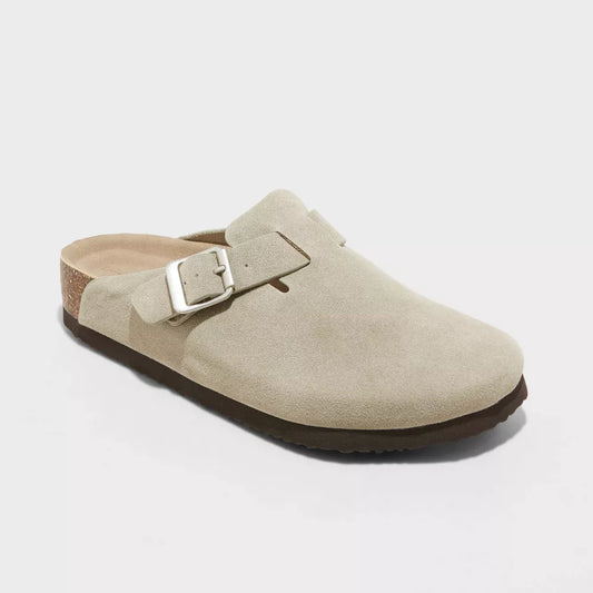 Classic Round-Toe Cork Clogs – Casual Suede Slip-Ons for Men & Women