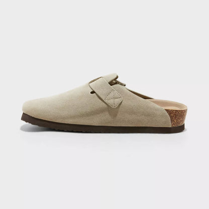 Classic Round-Toe Cork Clogs – Casual Suede Slip-Ons for Men & Women